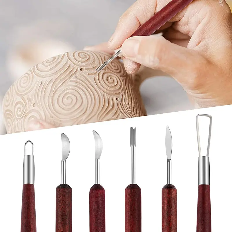 Wood Chisel Set - Kit di attrezzi per ceramica in